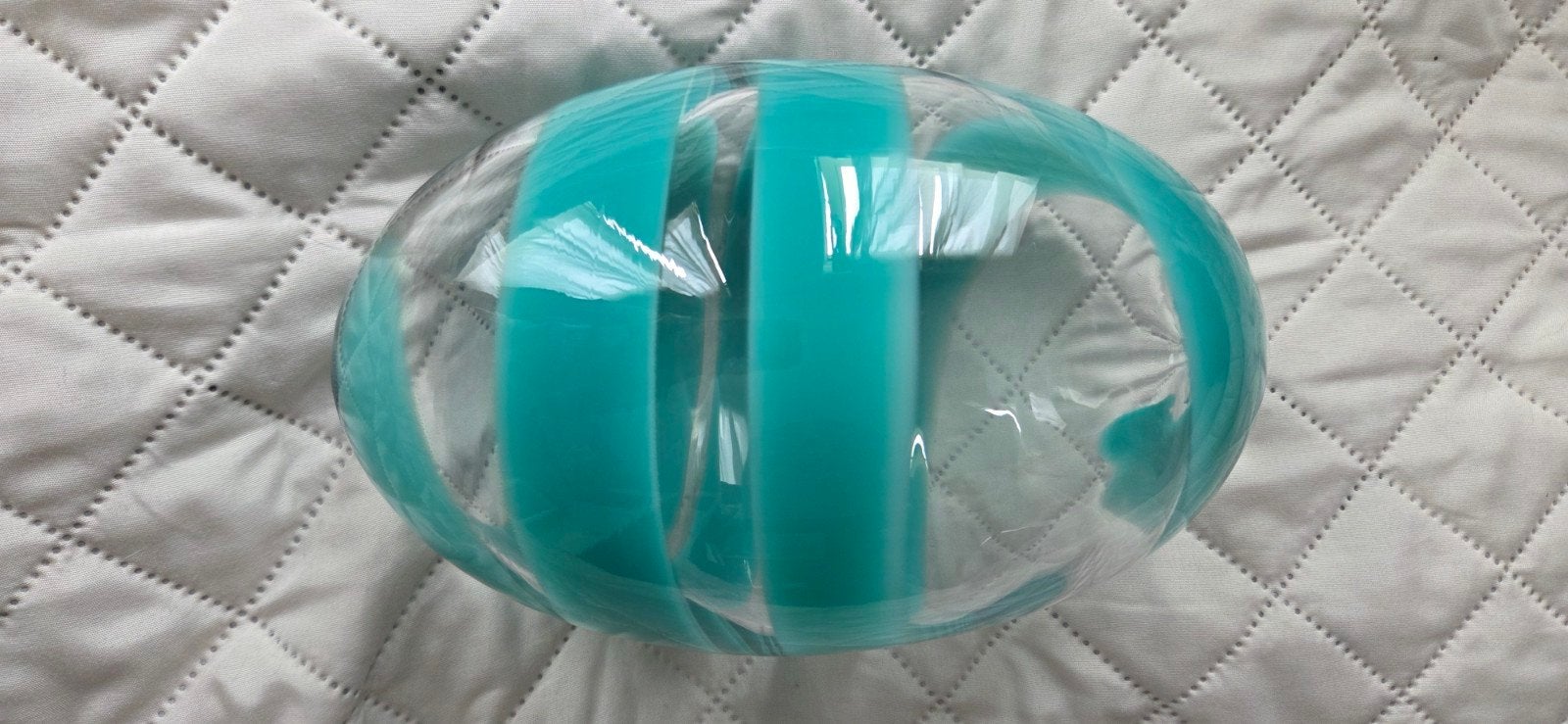 Scandinavisch Kunstglas Ei Turquoise – Björn Rönnquist, Antiek en Kunst, Ophalen of Verzenden