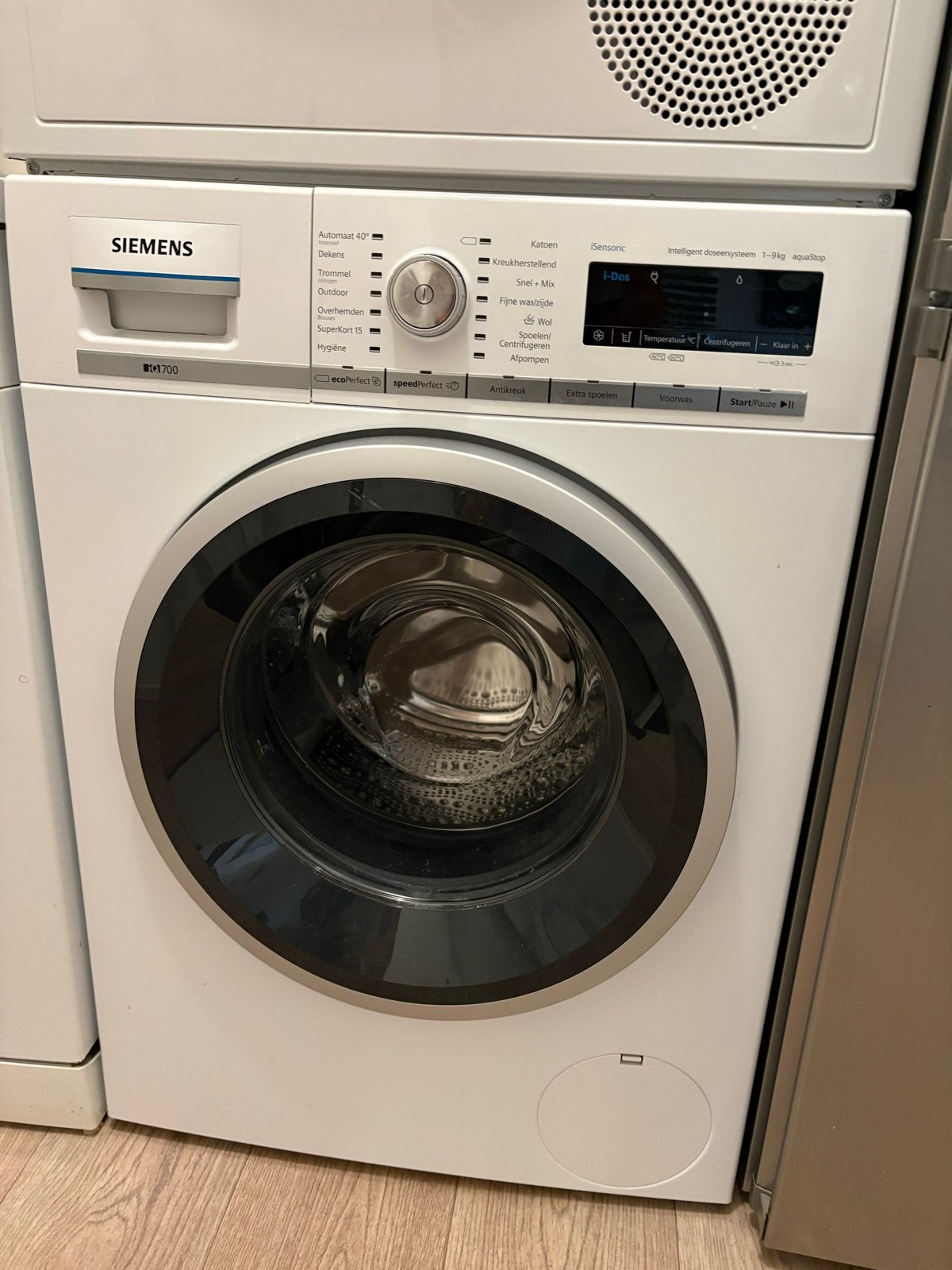 Siemens iQ700 WM16W672NL/17 wasmachine 9kg i-Dos, Ophalen, 8 tot 10 kg, Voorlader, Kort programma