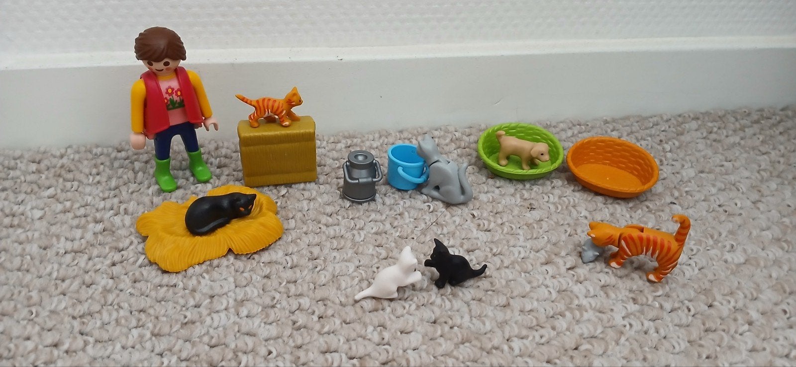 Playmobil Poppenhuis Katten en Poesjes Set met Figuur, Kinderen en Baby's, Speelgoed | Playmobil, Ophalen, Gebruikt, Losse onderdelen