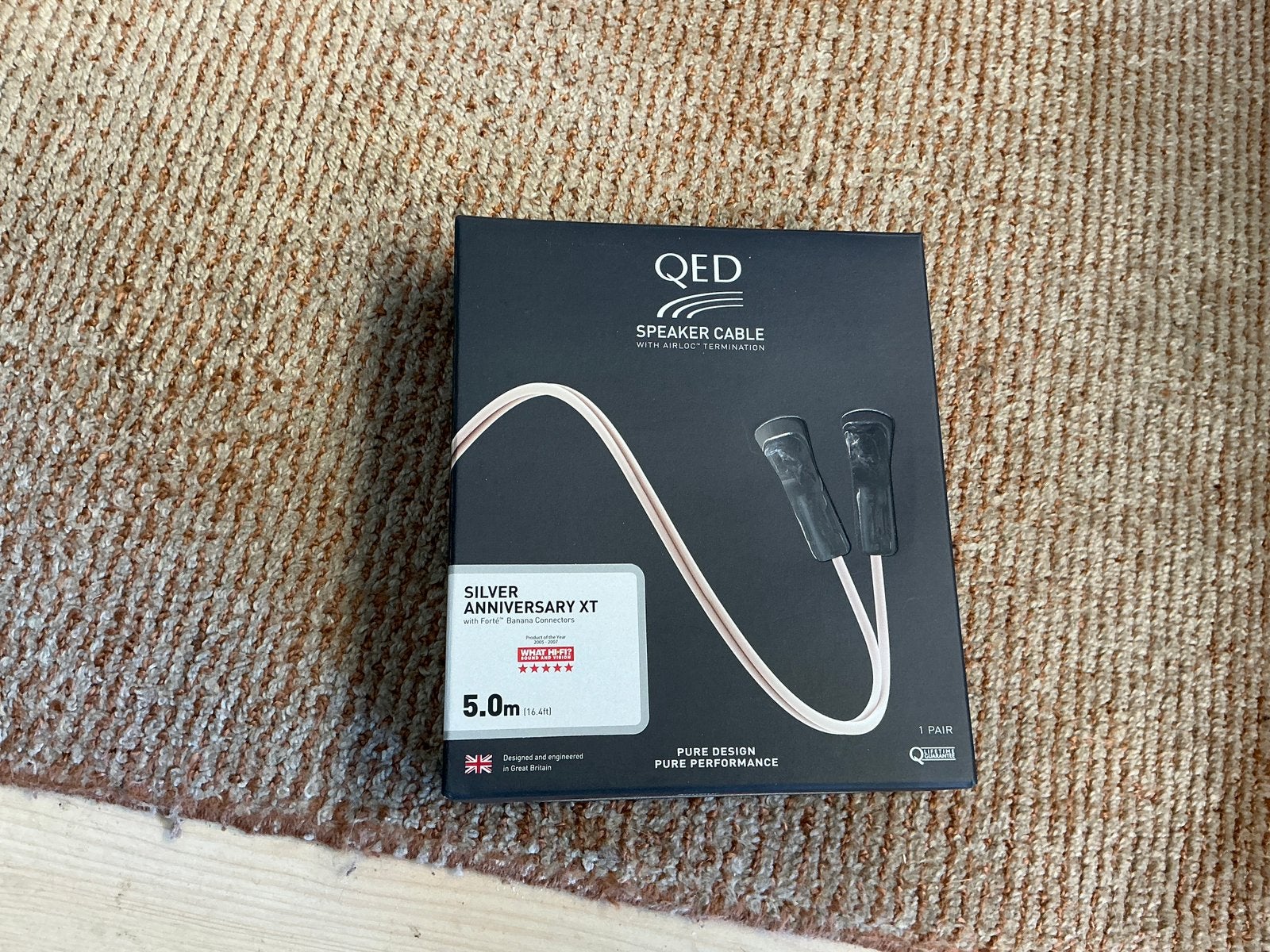 Qed speaker cable ,silver anniversary xt 2 x5 meter., Ophalen of Verzenden, Zo goed als nieuw, Minder dan 2 meter, Luidsprekerkabel