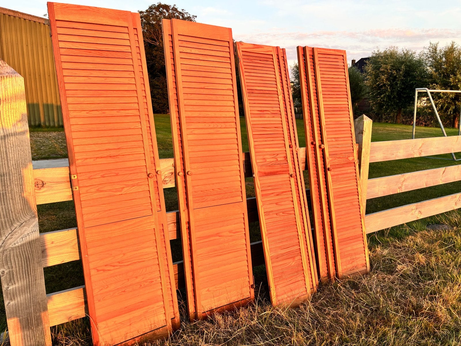 Houten Louvredeuren10 stuks, Ophalen, Gebruikt, 80 tot 100 cm, Binnendeur