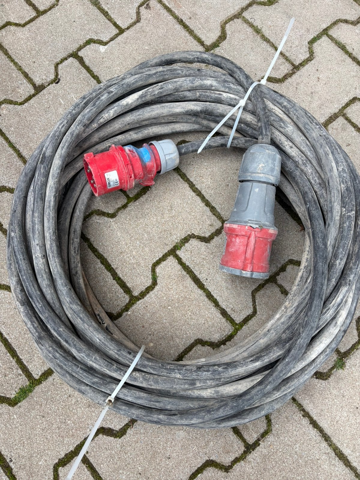 32A krachtstroom verlengkabel 25m 5G6, Ophalen of Verzenden, Zo goed als nieuw, Kabel of Snoer