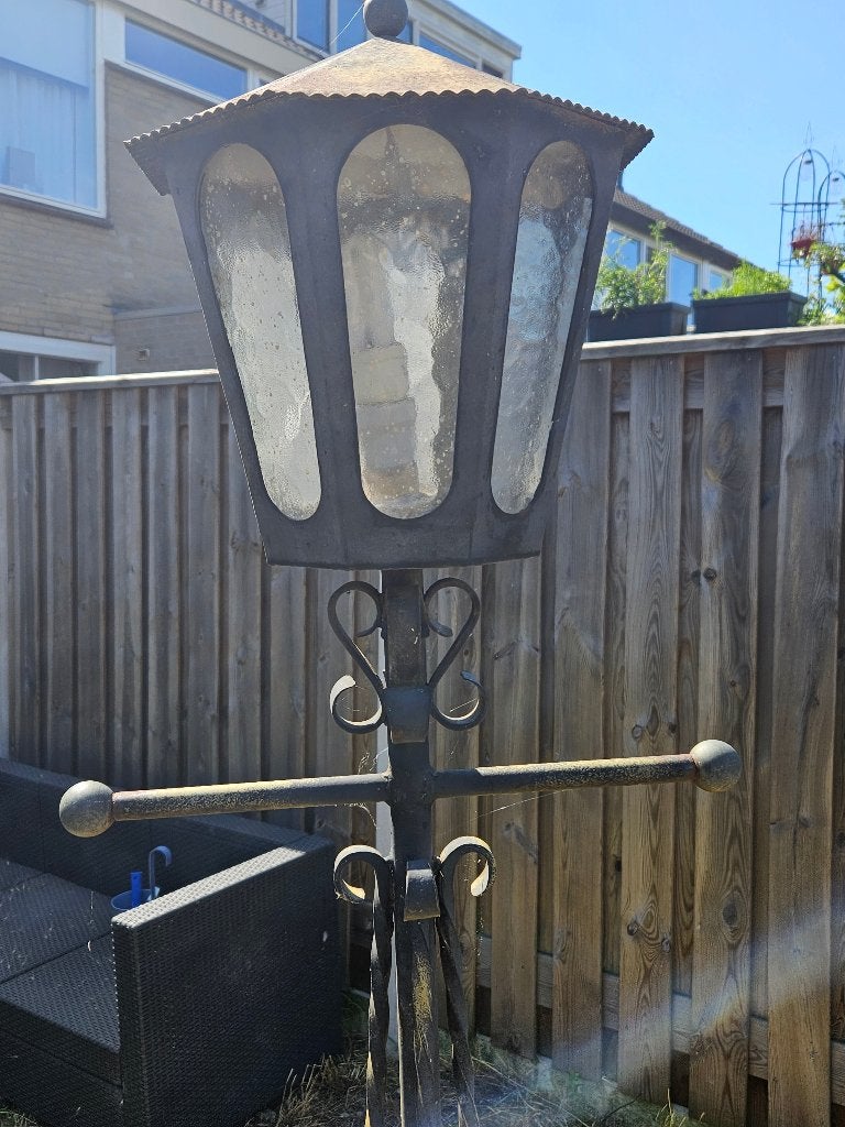 Smeedijzer tuinlantaarn, Ophalen, Overige materialen, Gebruikt, Staande lamp