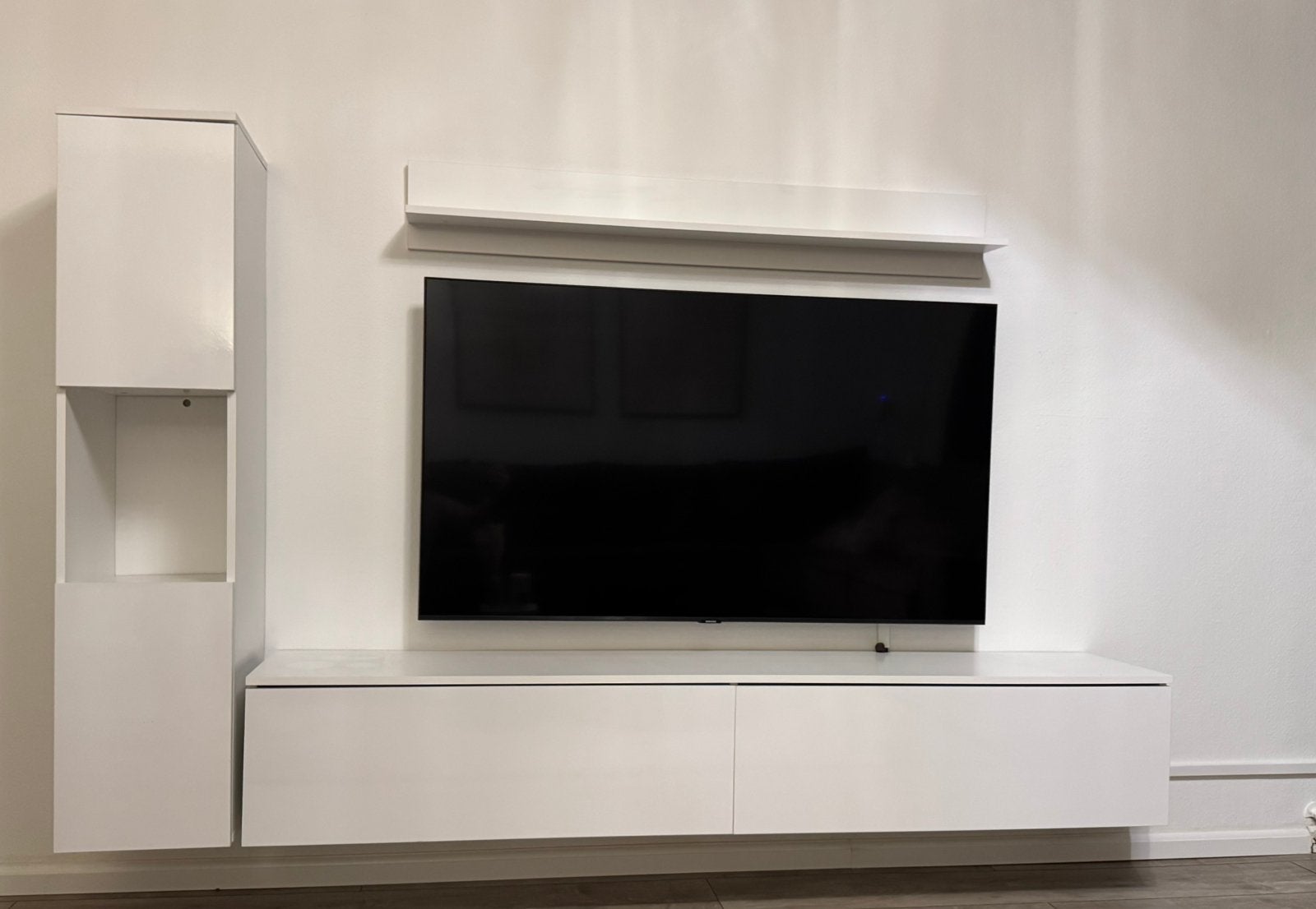 Tv meubel wit, Huis en Inrichting, Kasten | Televisiemeubels, Ophalen, Overige materialen, Gebruikt, 150 tot 200 cm