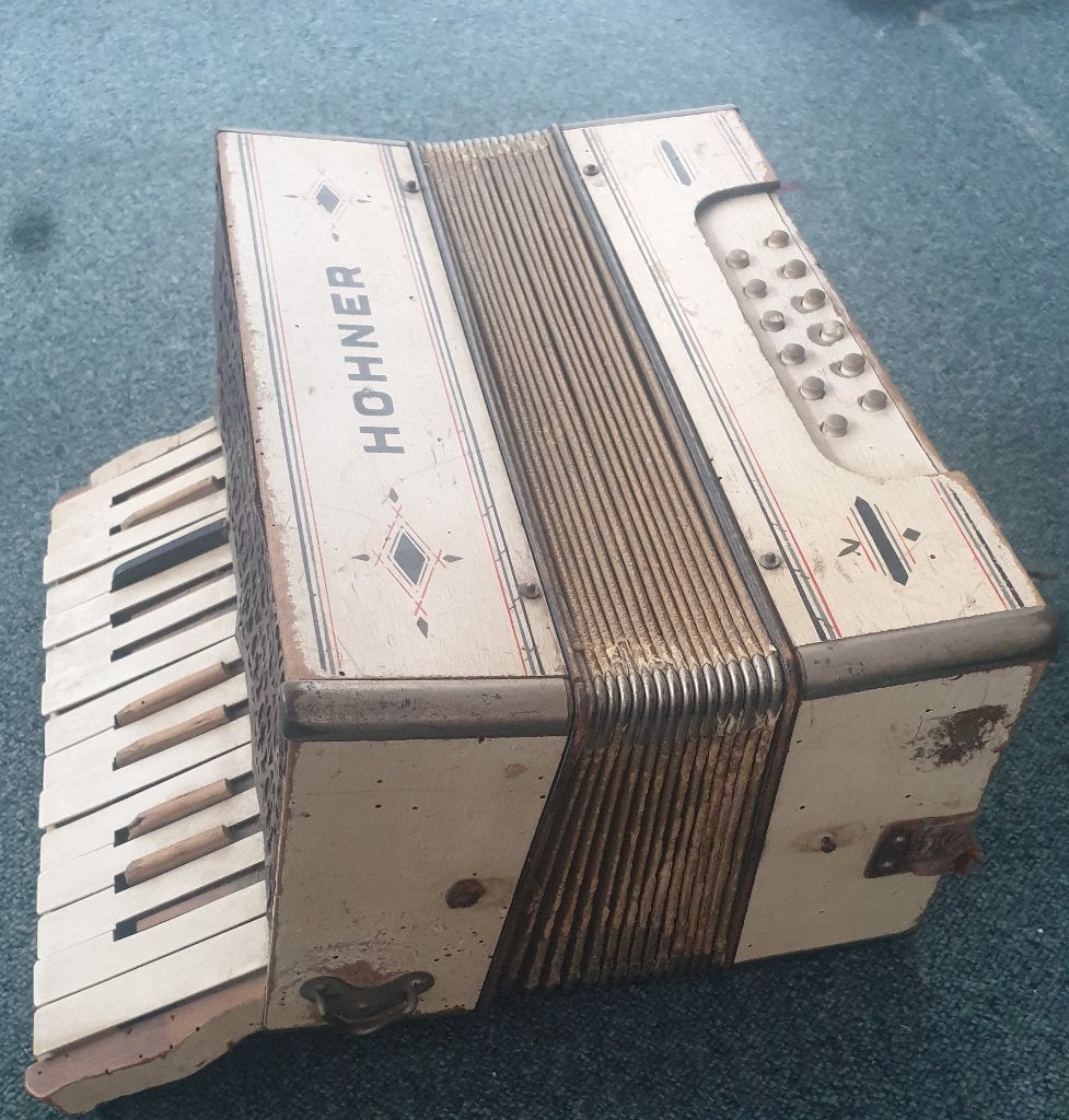 originele Hohner accordeon retro/vintage, Verzenden, Gebruikt, Overige formaten, Hohner