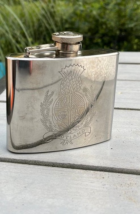 Zakflacon 5 oz, stainless steel., Ophalen of Verzenden