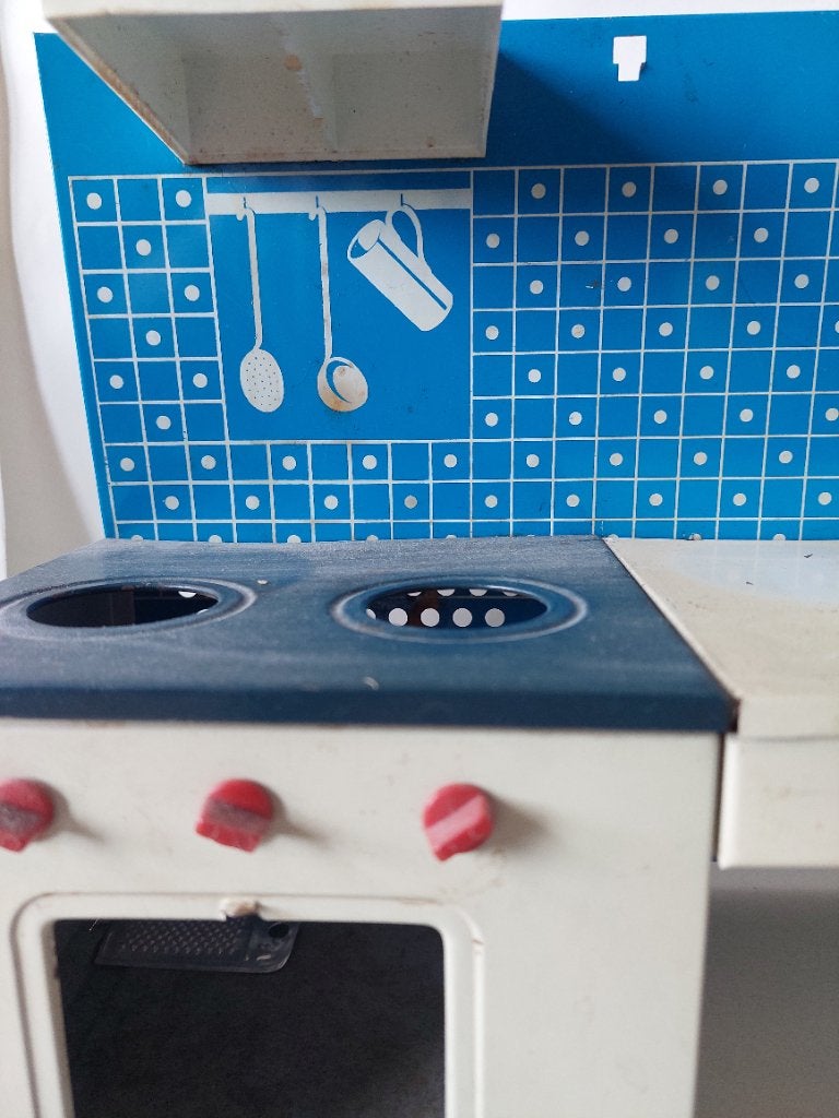 Vintage blikken keukentje, Ophalen of Verzenden