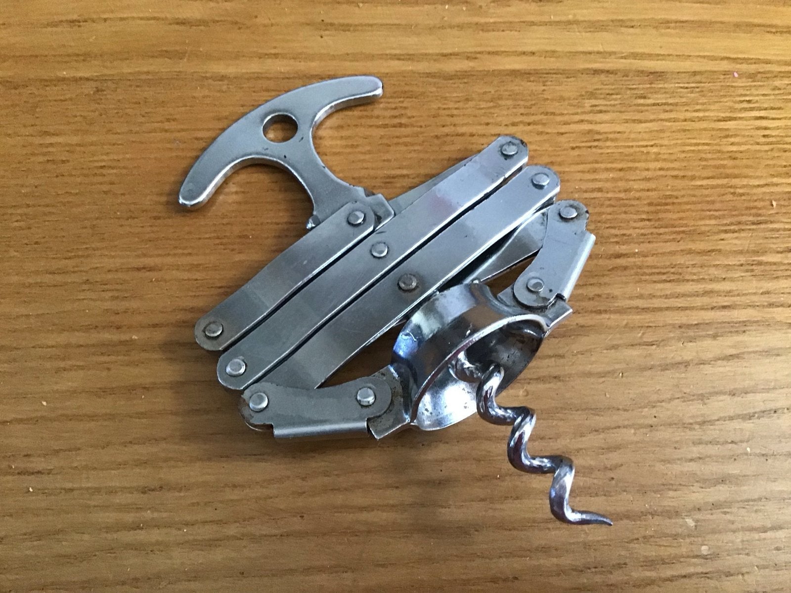 Vintage kurkentrekker - scharnierend Flessenopener, Ophalen of Verzenden
