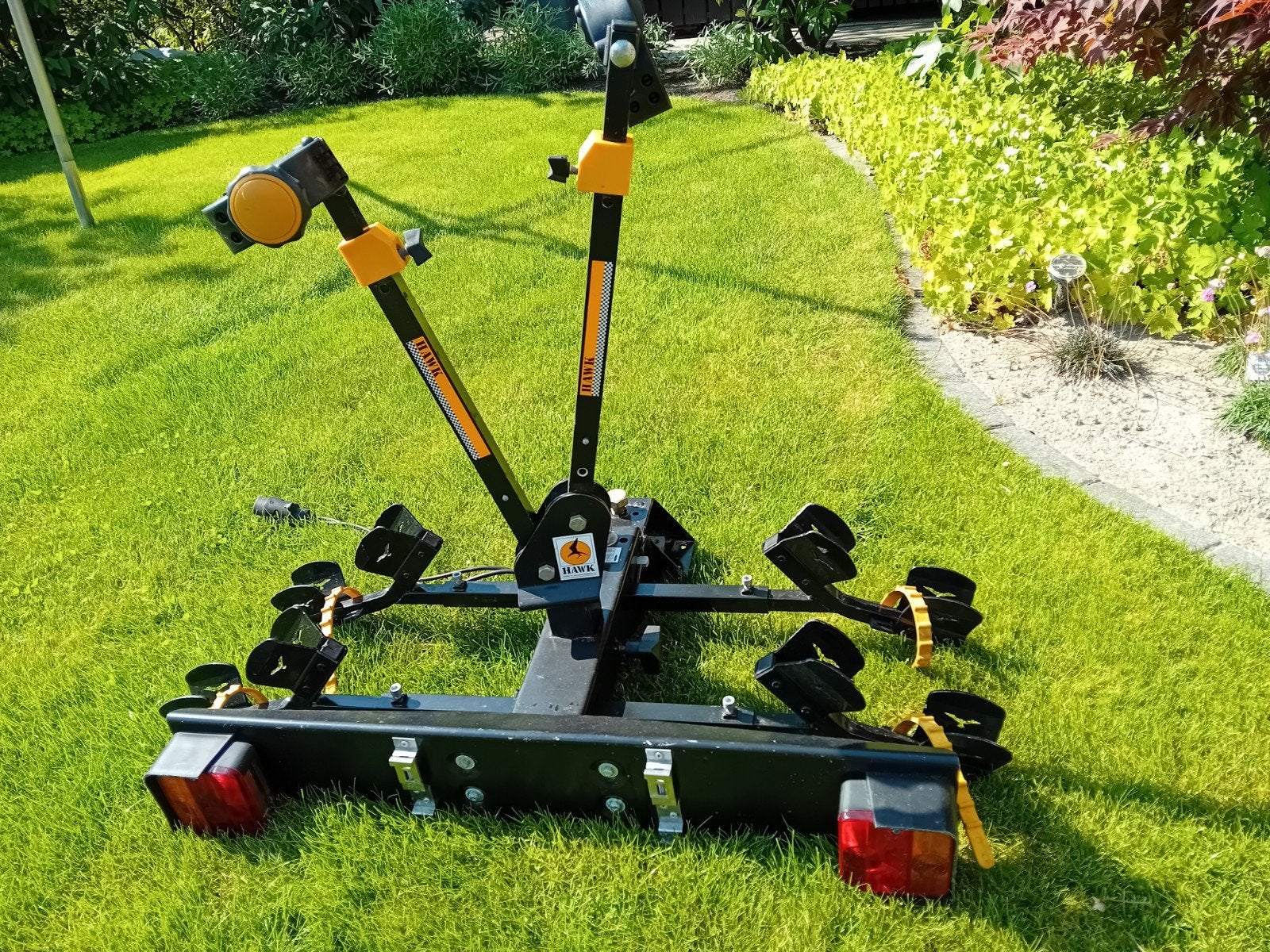 Hawk trekhaakdrager voor 2 fietsen, Ophalen, 2 fietsen, Zo goed als nieuw, Trekhaakdrager