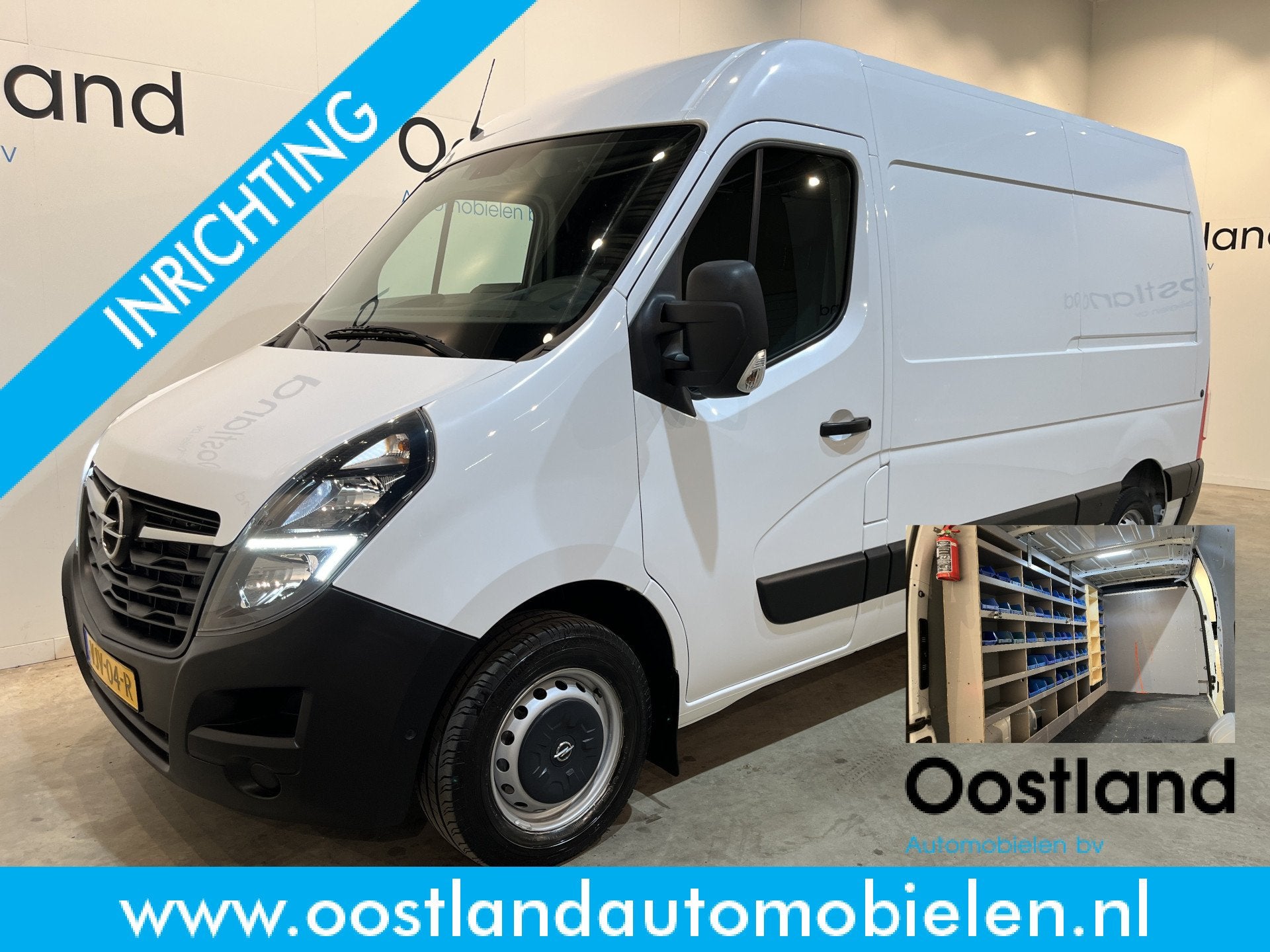 Opel Movano 2.3 Turbo L2H2 150 PK / Servicebus / Kastinricht, Auto's, Bestelauto's, Voorwielaandrijving, Stof, Gebruikt, 4 cilinders