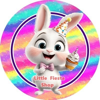 lf355 icing frosting konijntje 19cm eetbare taart print, Ophalen of Verzenden, Nieuw, Taarten, Versiering