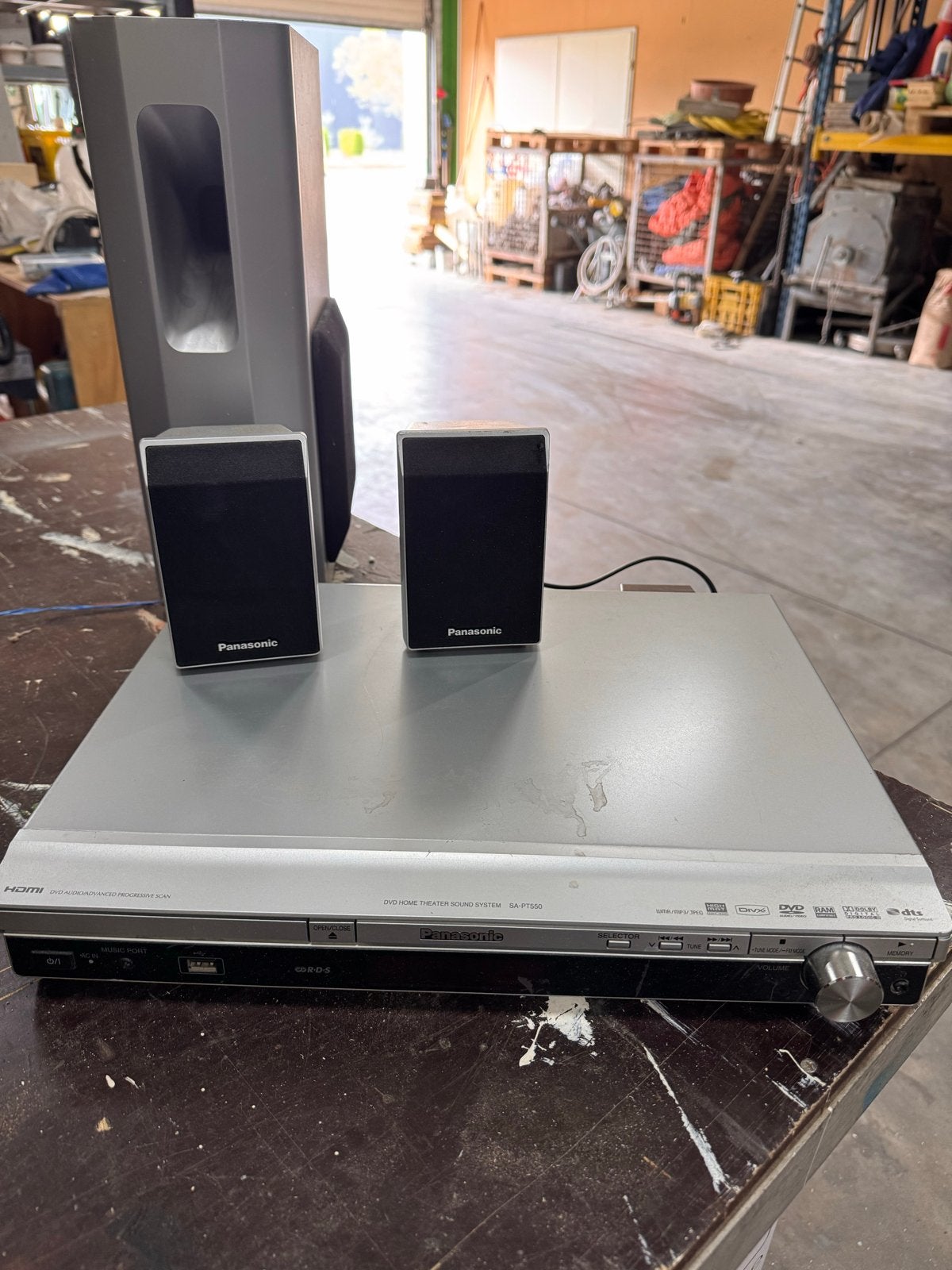 Panasonic 2.1 DVD Home Theater Systeem SA-PT560, Ophalen of Verzenden, Gebruikt, Dvd-speler, Panasonic