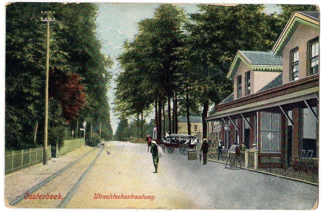 Oosterbeek - Utrechtschestraatweg, Verzamelen, Ansichtkaarten | Nederland, Verzenden, Voor 1920, Gelopen, Gelderland