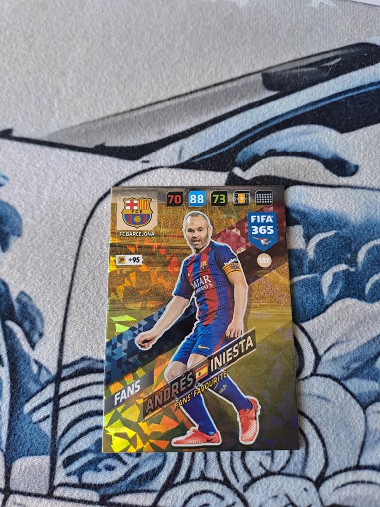 Andrés Iniesta FIFA 365 Fans Favourite FC Barcelona, Ophalen of Verzenden, Zo goed als nieuw, Buitenlandse clubs, Spelerskaart