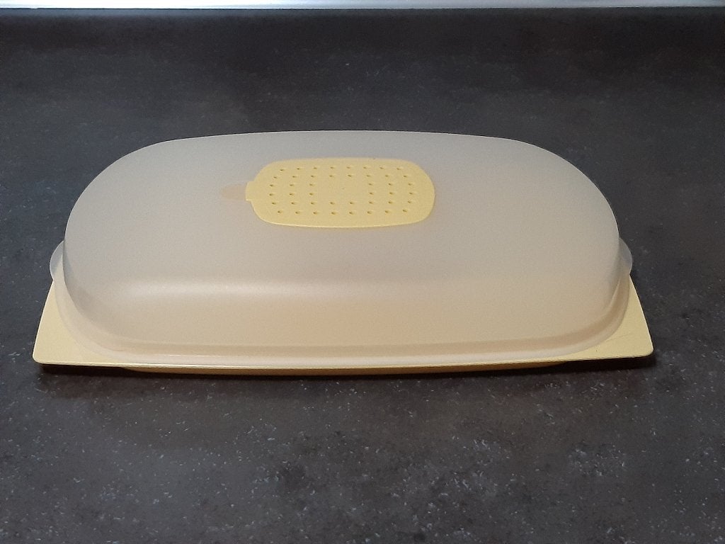Tupperware kaas doos plat uitmuntend/cheese smart laag geel, Ophalen of Verzenden, Geel, Overige typen