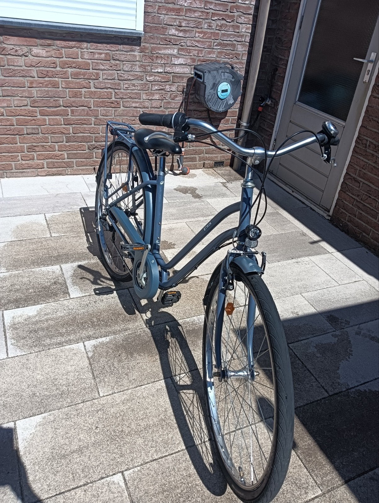 Stadsfiets kinder/dames Elops 120 laag frame stormblauw Deca, Ophalen of Verzenden, Gebruikt, Overige merken, (Extra) lage instap