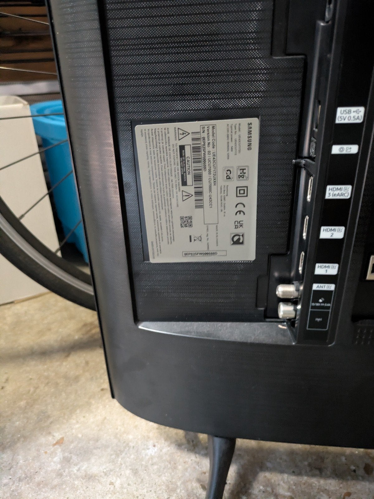 Kapotte smart tv 43 Samsung scherm stuk, Ophalen, 50 Hz, Samsung, Niet werkend
