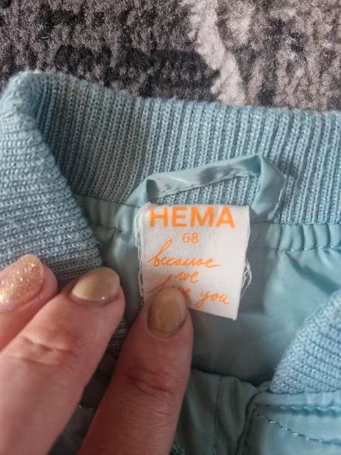 Blauw zomerjasje Maat 68 h3, Jongetje of Meisje, Hema, Onbekend, Ophalen of Verzenden