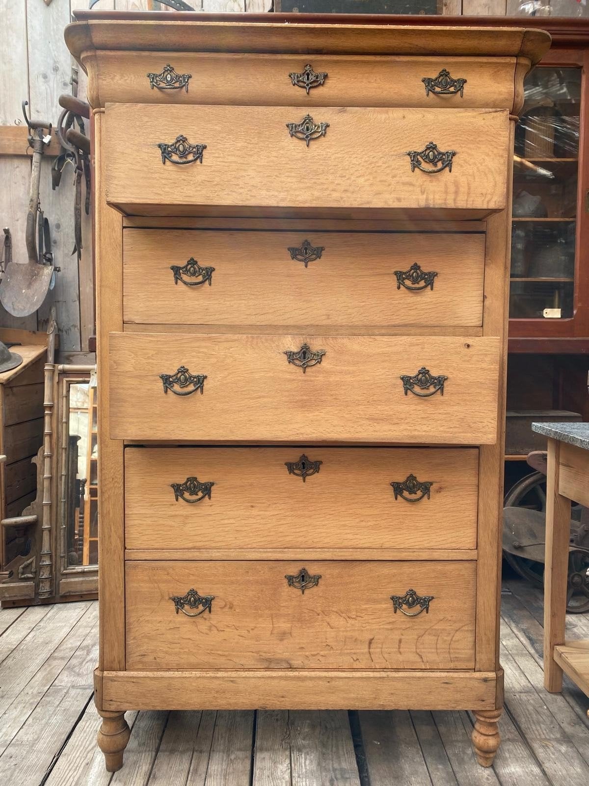 Landelijke Frans eiken kast chiffoniere ladekast, Ophalen