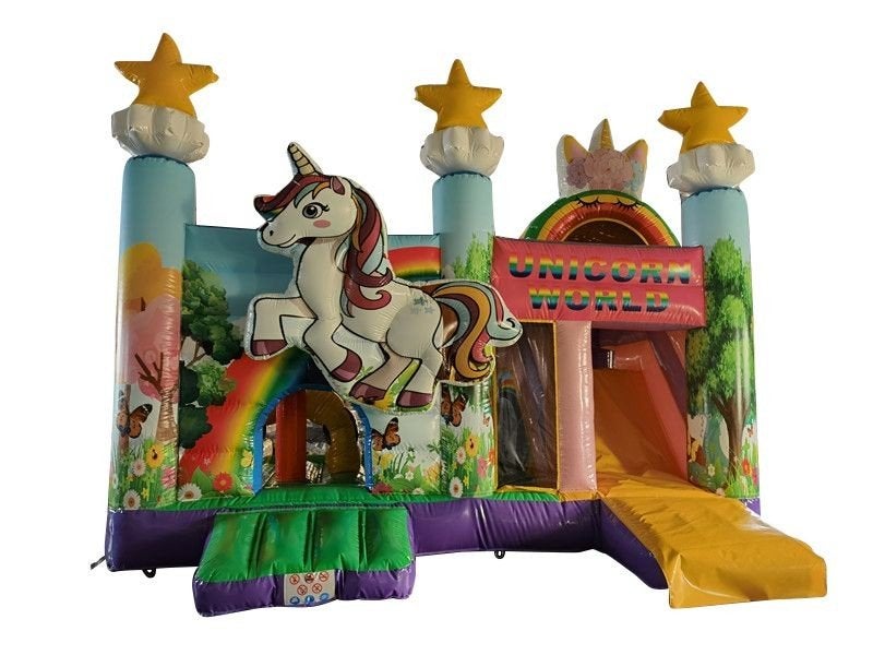 te koop mooi nieuw springkussen multiplay eenhoorn 5 x 6 m, Ophalen of Verzenden