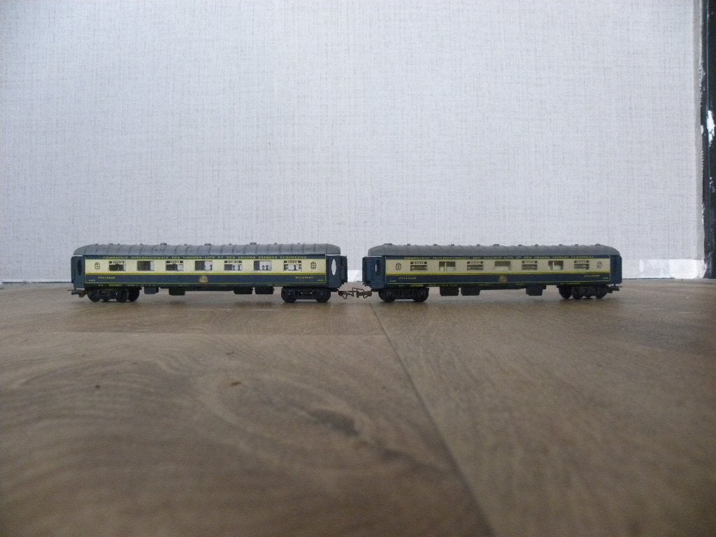 2x Jouef H0 CIWL Pullman rijtuigen Wagons-Lits blauw crème, Hobby en Vrije tijd, Modeltreinen | H0, Gebruikt, Wagon, Gelijkstroom