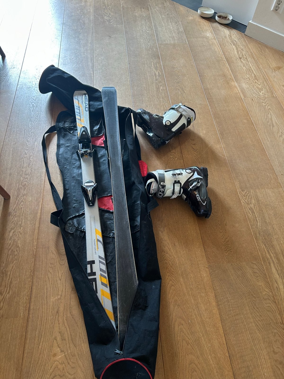 Head Ski's met bindingen en skischoenen, Sport en Fitness, Skiën en Langlaufen, 140 tot 160 cm, Gebruikt, Ophalen of Verzenden