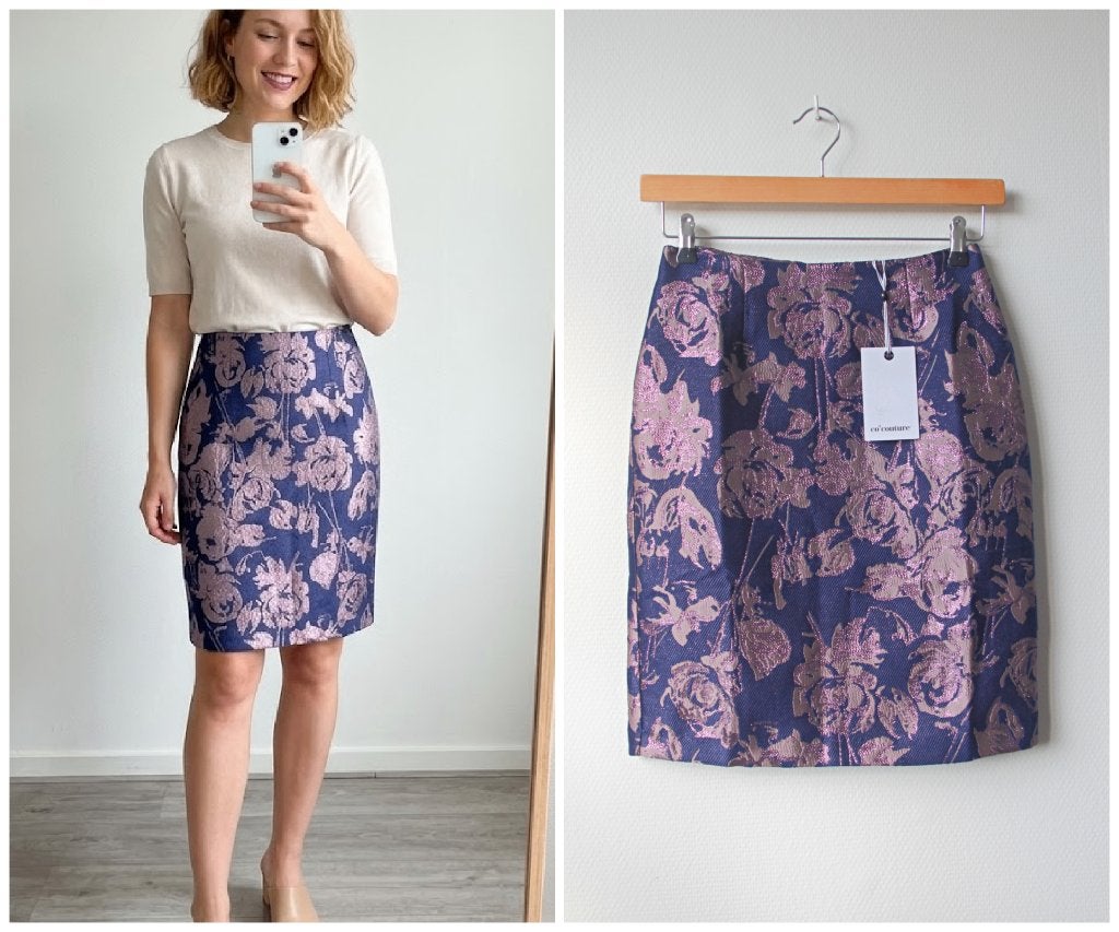Co' Couture - NIEUW / mooie rok / paars metallic / maar XS, Kleding | Dames, Rokken, Verzenden, Nieuw, Maat 34 (XS) of kleiner