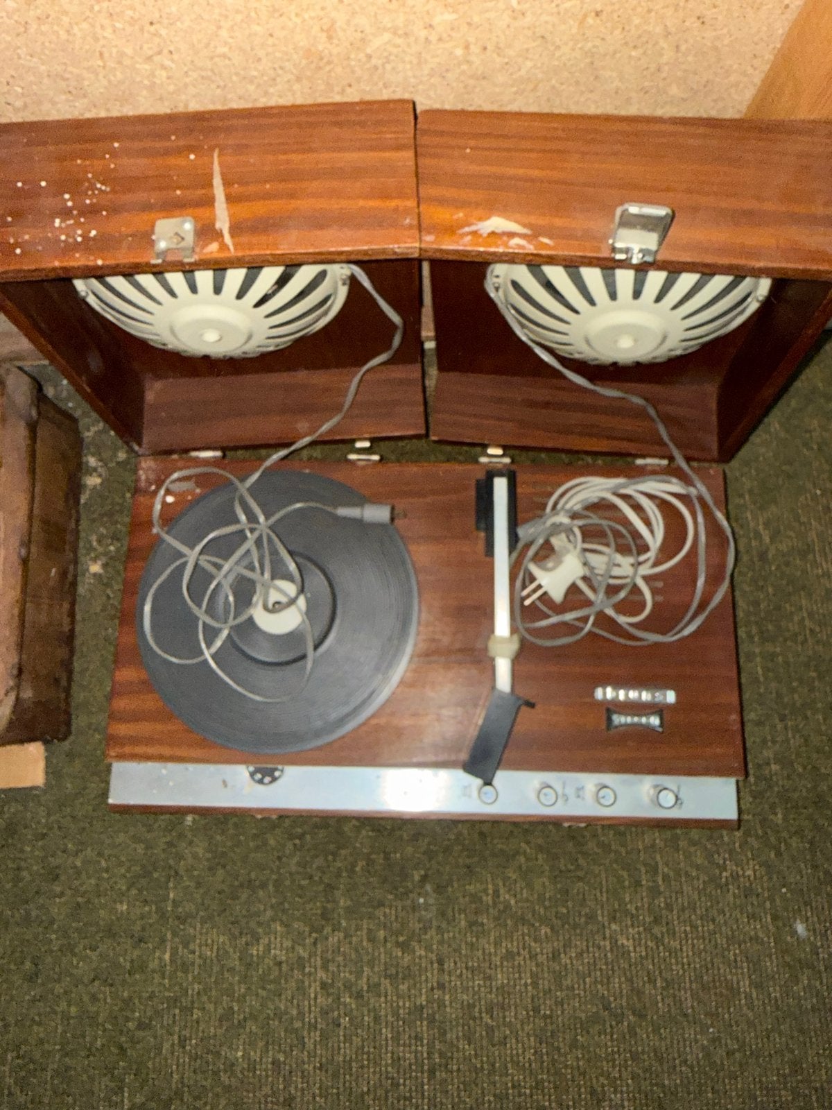 Vintage Erres Stereophonic platenspeler met ingebouwde speak, Ophalen, Gebruikt, Platenspeler, Overige merken