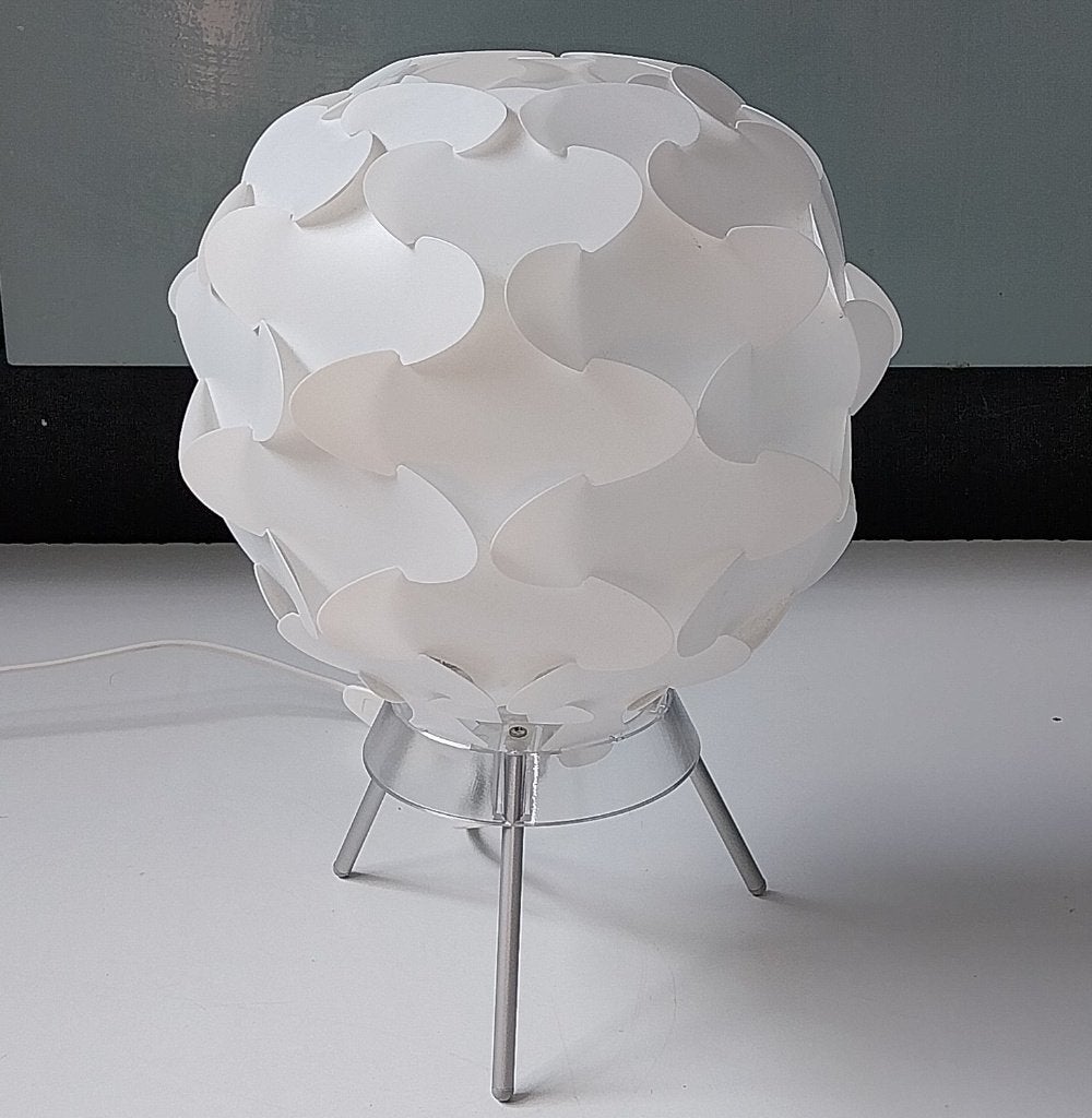 IKEA Fillsta tafellamp, wit retro model, Figuurlamp, Kunststof, Vintage, Wit