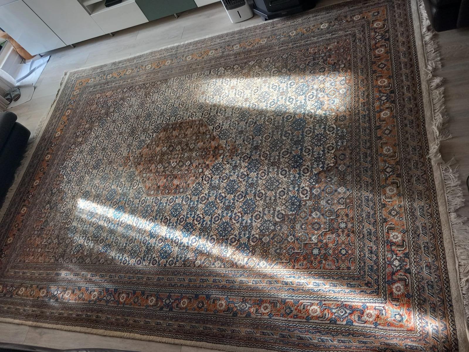 Vintage handgeknoopt Perzisch Moud vloerkleed 275x365, Ophalen of Verzenden