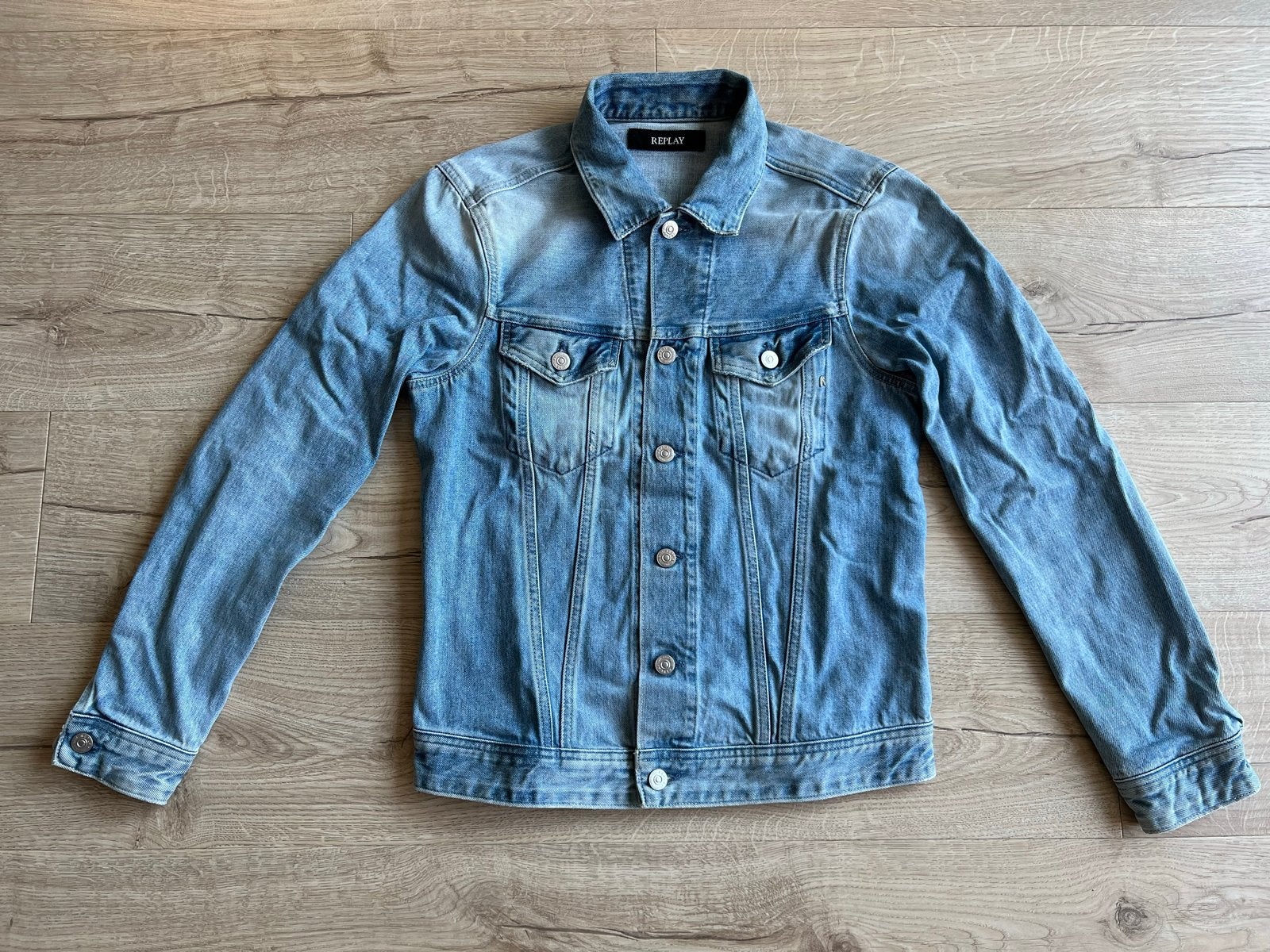 Replay spijkerjas - Maat S - Zo goed als nieuw, Ophalen of Verzenden, Zo goed als nieuw, Maat 46 (S) of kleiner, Blauw