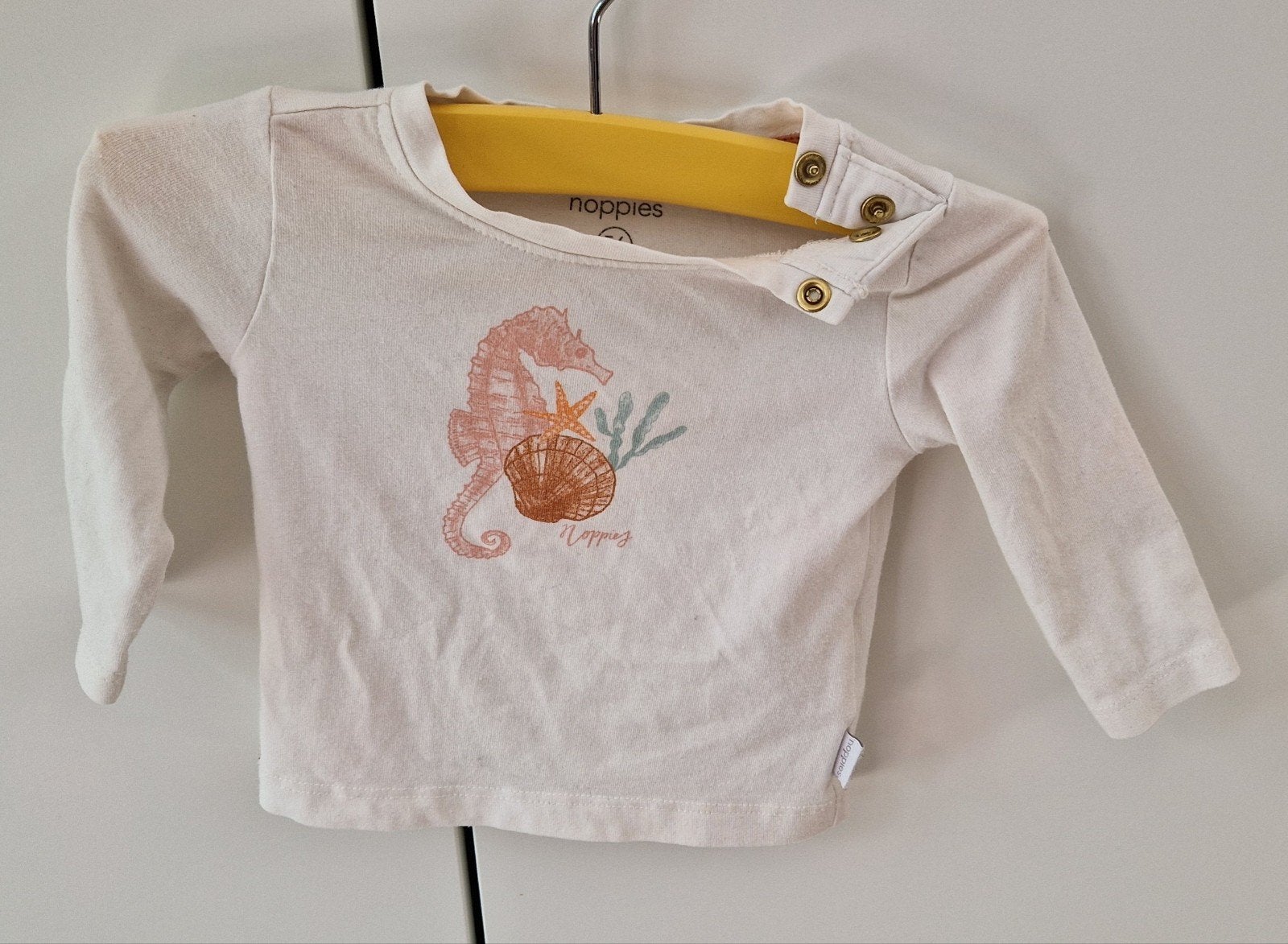Noppies beige longsleeve maat 56, Kinderen en Baby's, Babykleding | Maat 56, Meisje, Ophalen of Verzenden, Zo goed als nieuw, Noppies