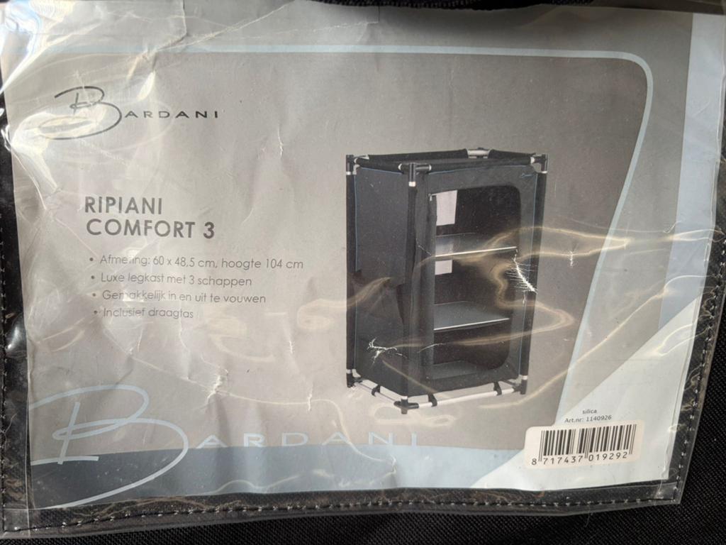 Bardani Ripiani Comfort 3 Legkast - zgan, Caravans en Kamperen, Ophalen, Zo goed als nieuw