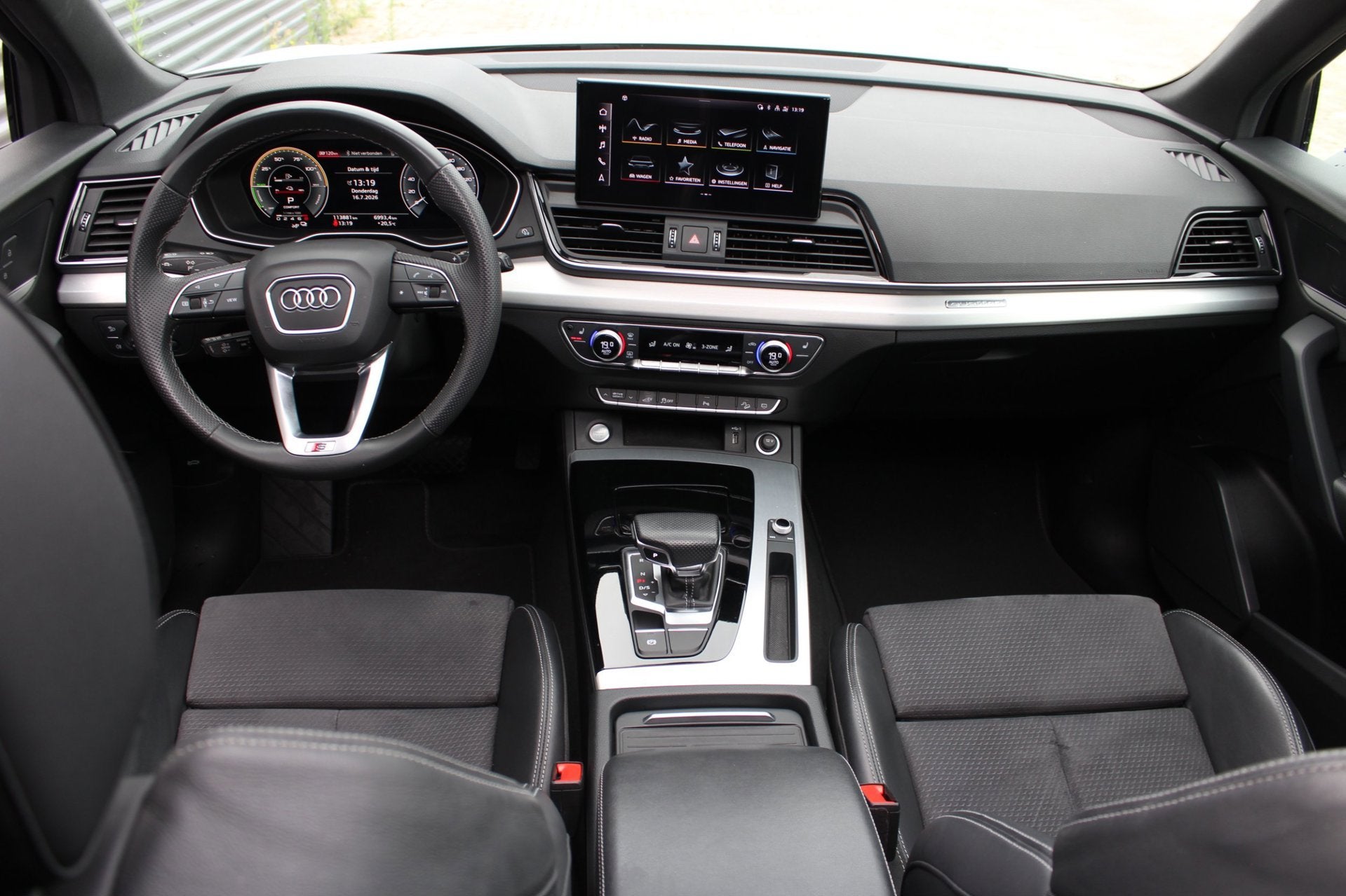 Audi Q5 50 TFSI e 3x S-Line | Competition | Panoramadak | El, Auto's, Gebruikt, 4 cilinders, Leder en Stof, Bedrijf