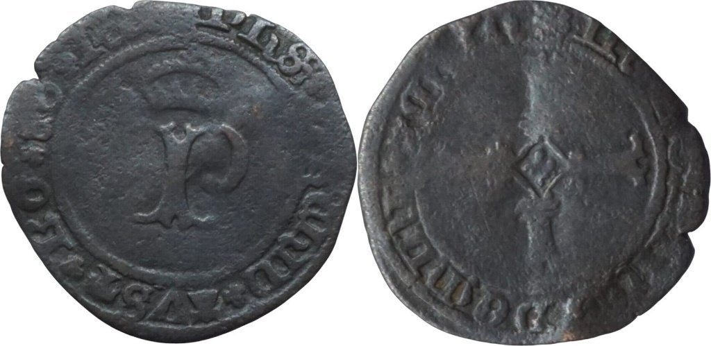 Vlaanderen, Filips de Schone, dubbele mijt billon, Brugge, Verzenden, Overige landen, Losse munt