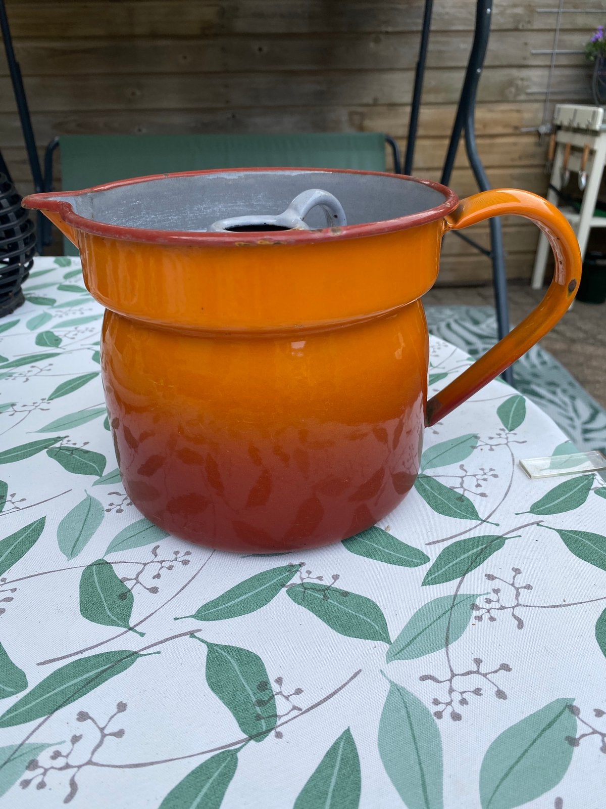 Emaille melkkoker uit de 50er jaren., Antiek en Kunst, Ophalen of Verzenden