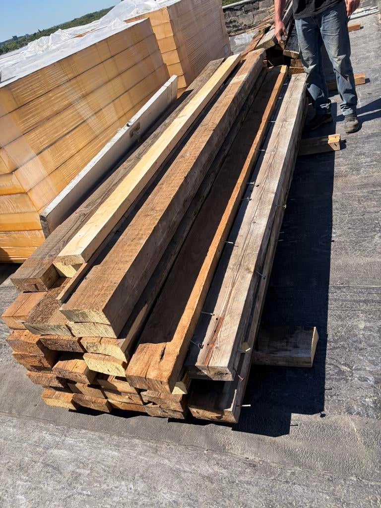 90x Houten balken 70x170, Gebruikt, Ophalen of Verzenden, Balk, 50 mm of meer