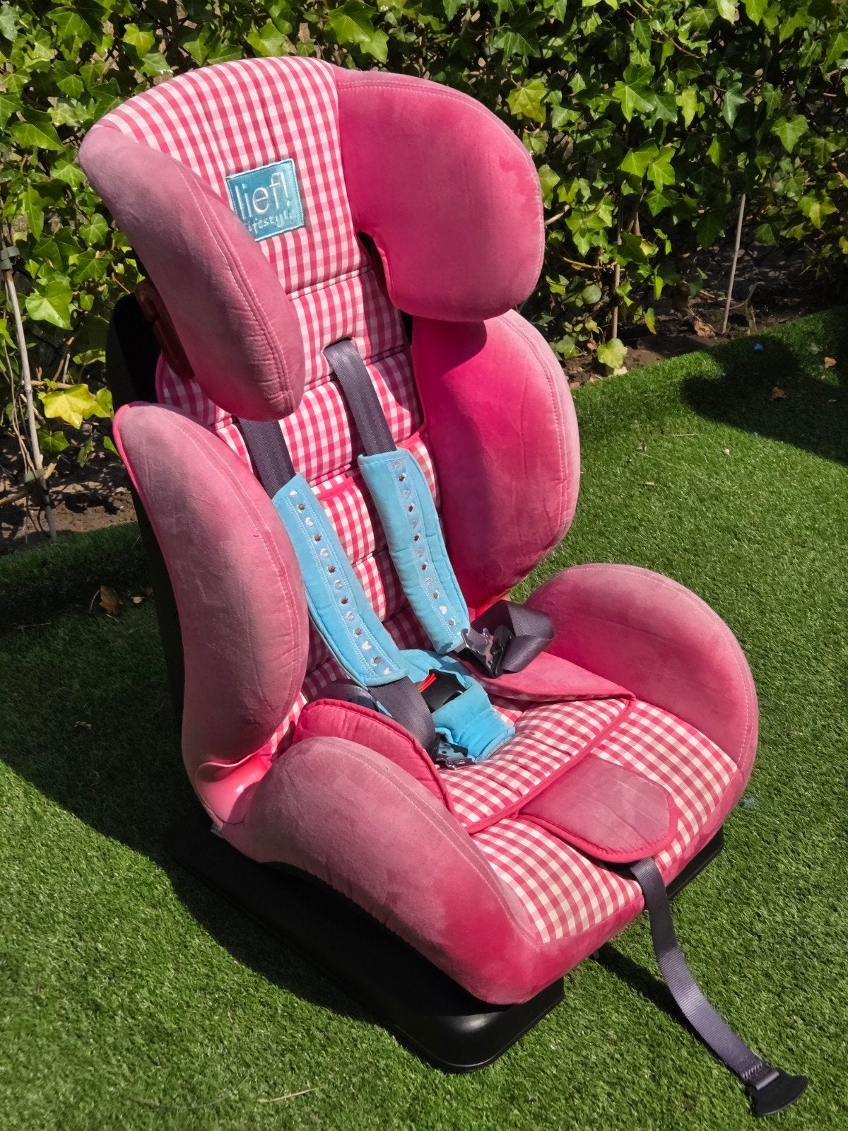 Lief Lifestyle Autostoel Roze Geruit 9-36 kg, Kinderen en Baby's, Autostoeltjes, Overige merken, Ophalen of Verzenden, 9 t/m 36 kg