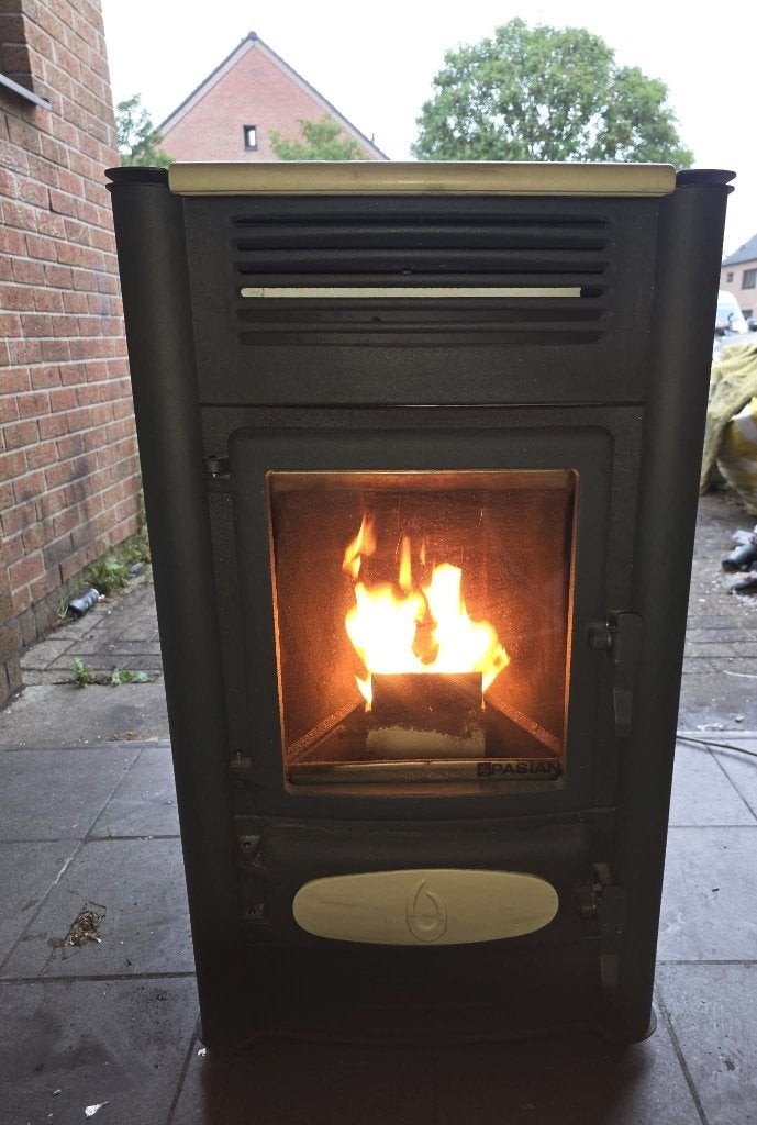 pelletkachel 15 kw pasian aurora, Ophalen, Overige brandstoffen, Zo goed als nieuw, Pelletkachel