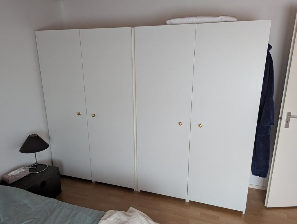 Witte kledingkasten 4*60cm, 2*40cm, Ophalen, Met deur(en), Gebruikt, 50 tot 100 cm