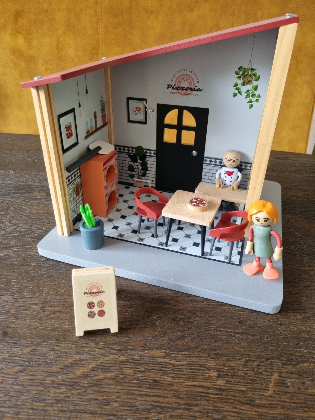 Houten Pizzeria Speelset, Ophalen, Zo goed als nieuw, Jongen of Meisje