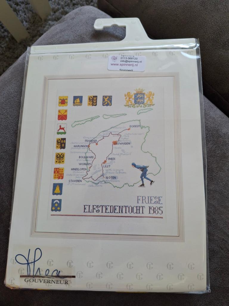 Thea Gouverneur Elfstedentocht 1985 Kruissteekpakket, Ophalen of Verzenden