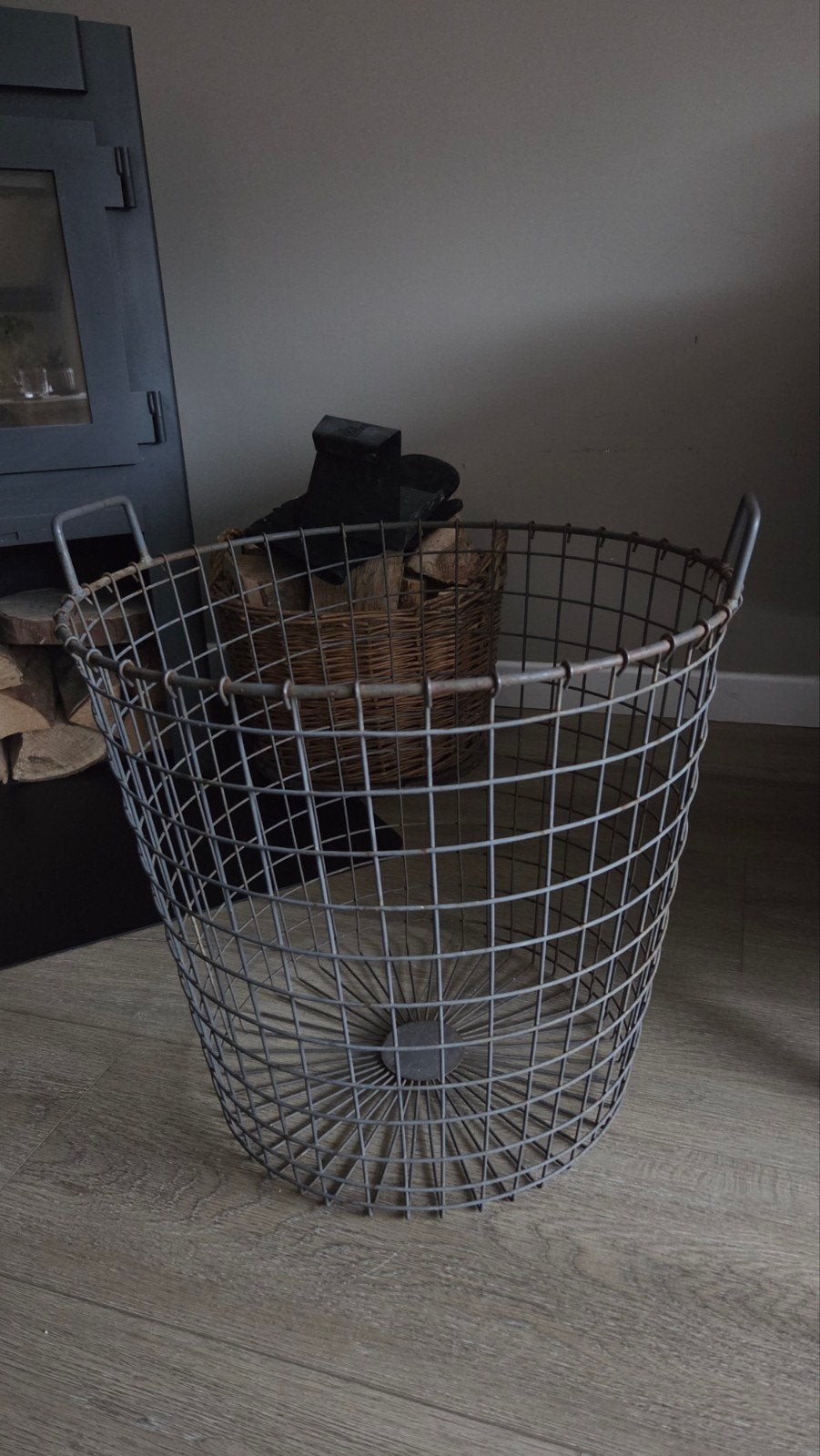 Brocante draadmand. Aardappelenmand, Overige materialen, Mand, Rond, Ophalen of Verzenden