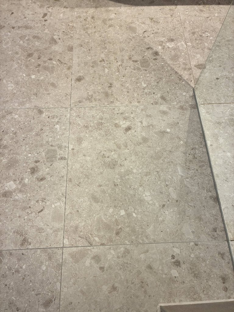 T.E.A.B. Vloer/wandtegel G-Stone terrazzo Zand 60x60 R10, Ophalen, 60 cm of meer, Nieuw, Minder dan 5 m²