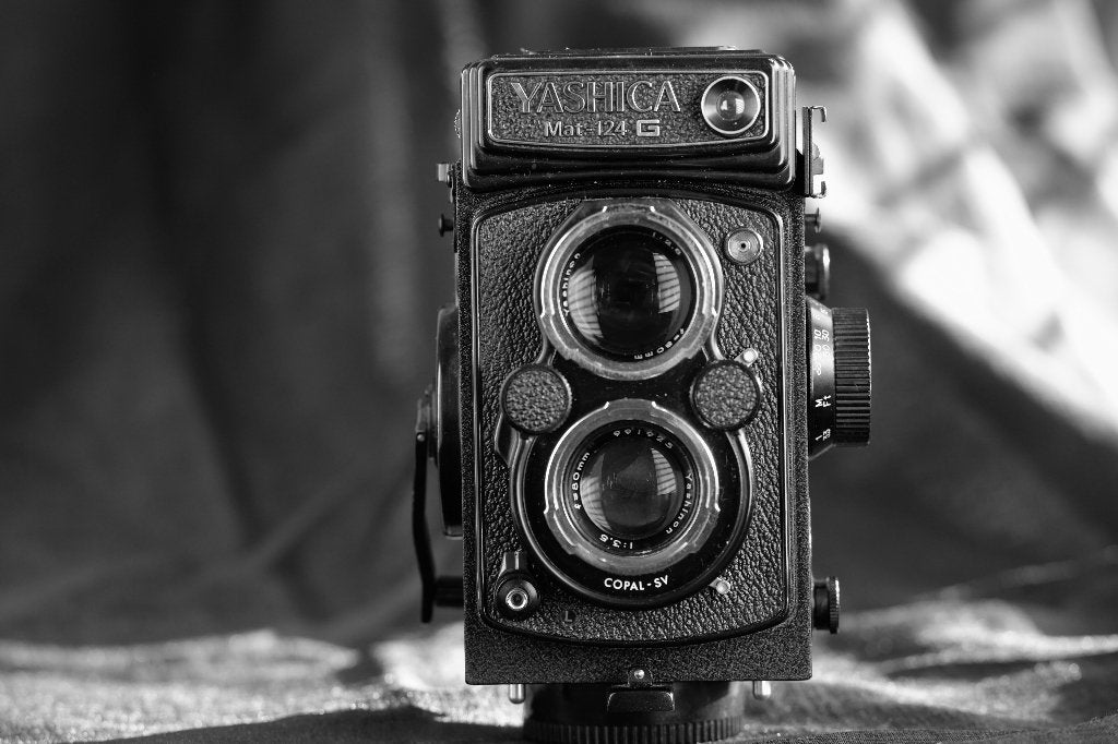 Yashica Mat 124 G / TLR 120 film, 6x6 formaat analoog camera, Audio, Tv en Foto, Fotocamera's Analoog, Verzenden, Gebruikt, Spiegelreflex
