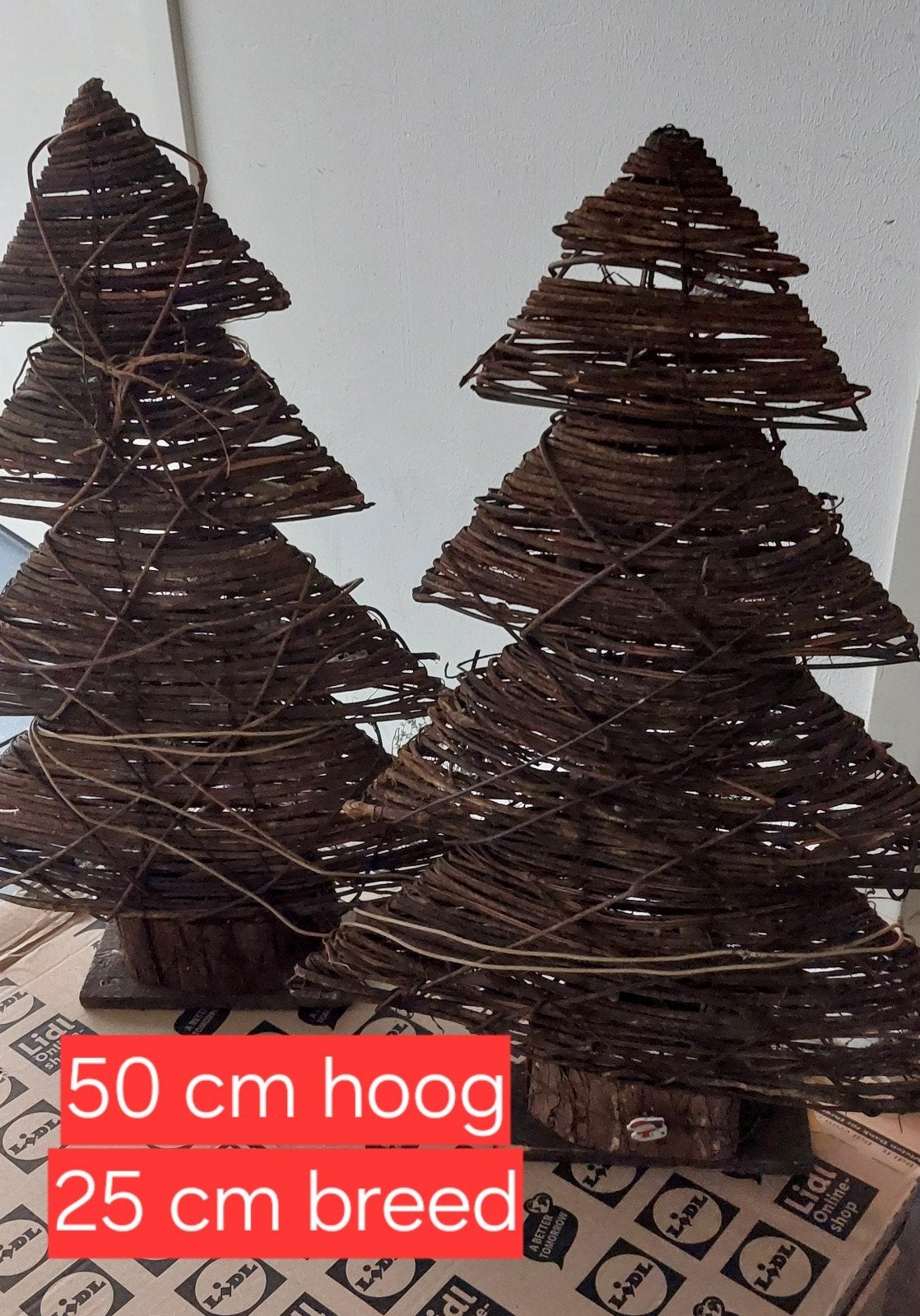 wilgentenen kerstboompjes, Diversen, Kerst, Ophalen of Verzenden