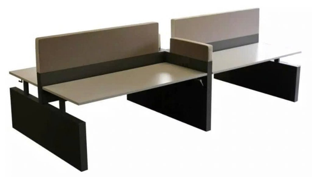 Gispen Cubic 80-4 werkplek voor 4 personen, Huis en Inrichting, Ophalen, Industrieel, 370 cm, 170 cm