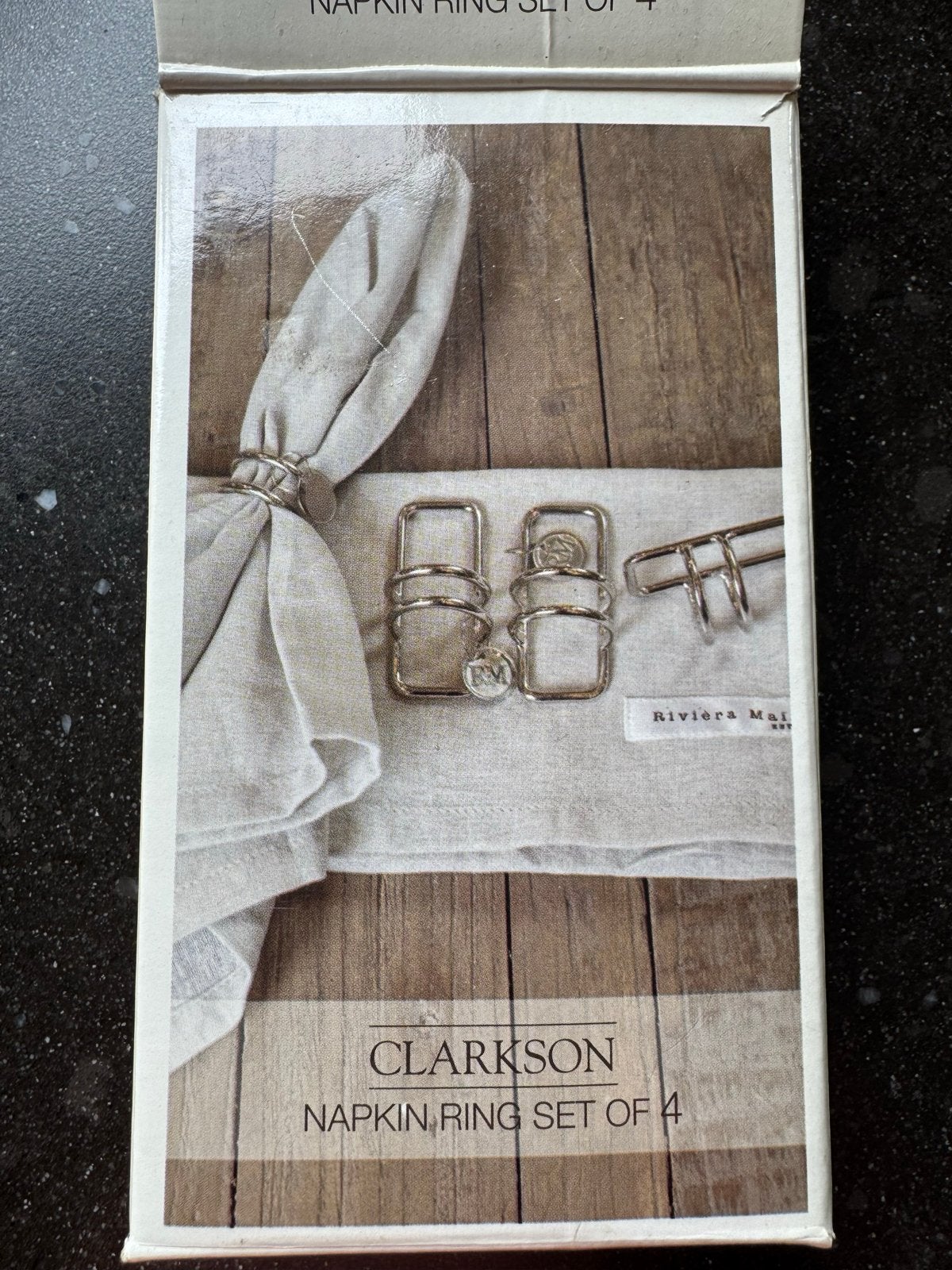 Rivièra Maison Clarkson servetringen – nieuw in doos, Ophalen, Overige typen, Metaal, Riviera Maison