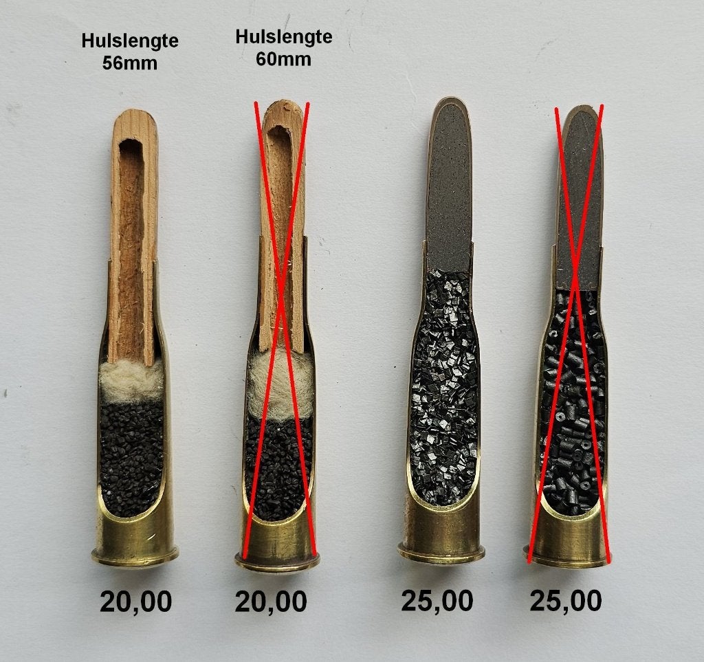 8mm Kropatschek DOORSNEDEN, Ophalen of Verzenden, Landmacht, Overige gebieden, Hulzen of Bodemvondsten