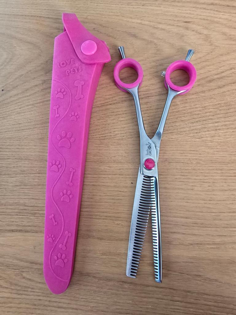 T2G Rainbow Razor dubbelzijdige effileerschaar - 18 cm, Ophalen of Verzenden, Zo goed als nieuw